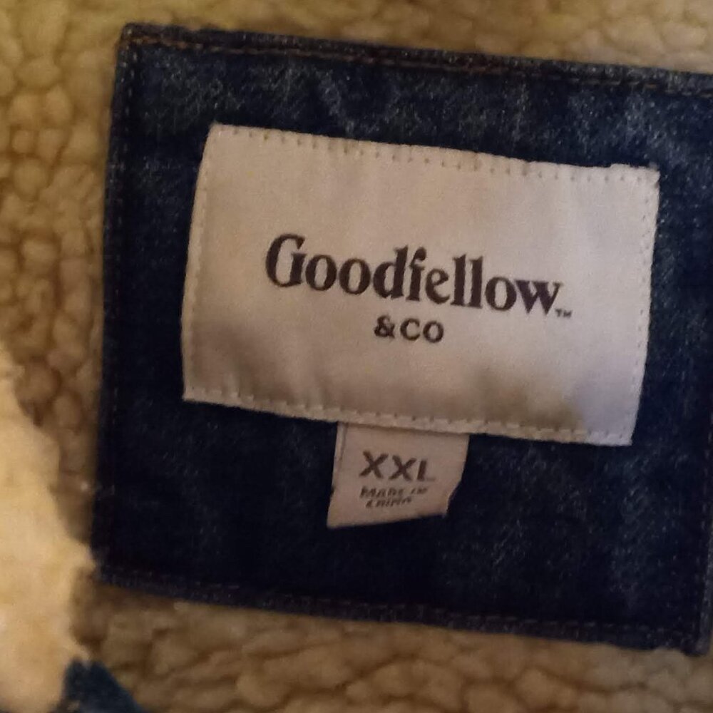 Goodfellow & Co.  Sherpa lined denim jean jacket Size XXL NWOT - Picture 10 of 10